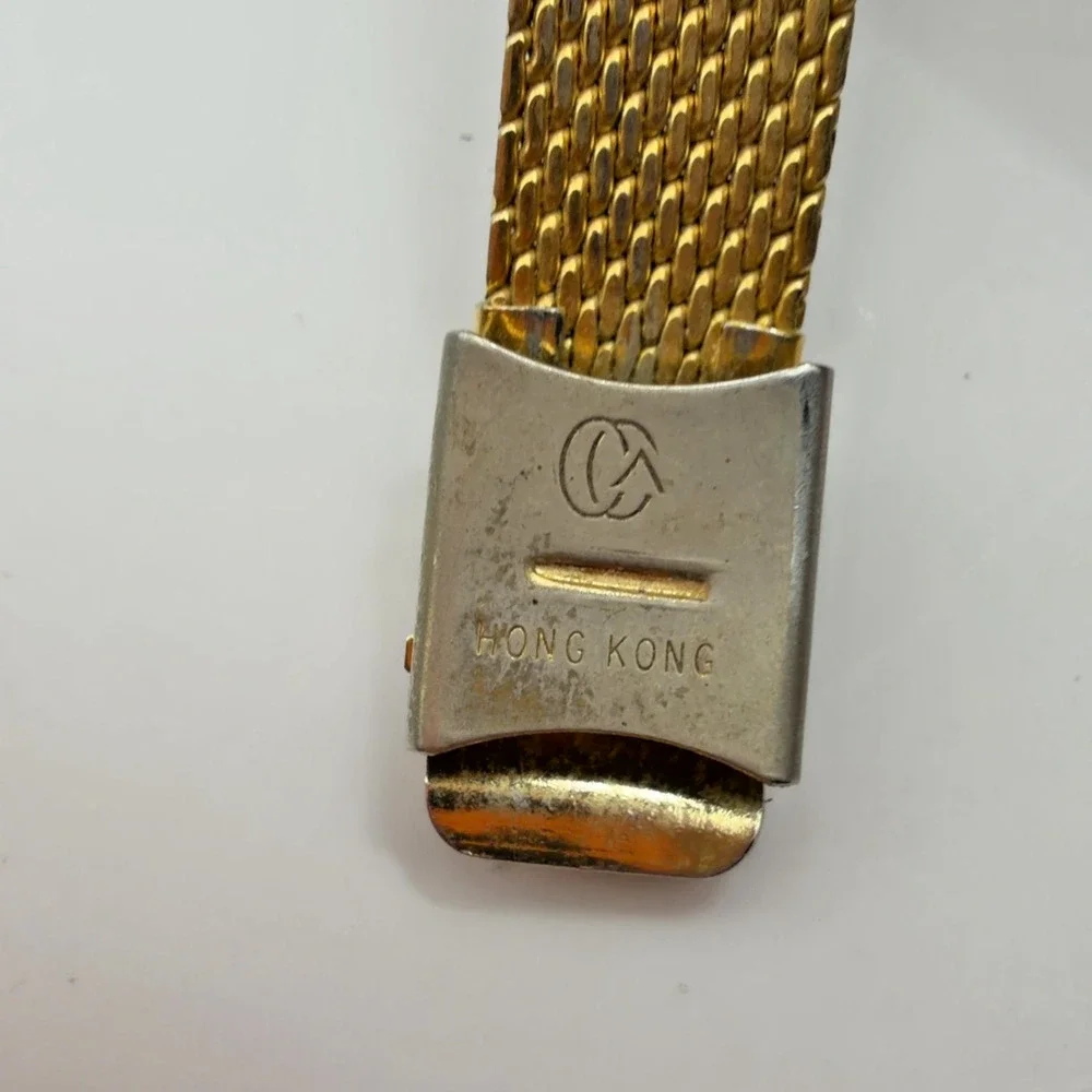 Caravelle Electronic Ladies Wristwatch Gold Tone Mesh Band For Parts
